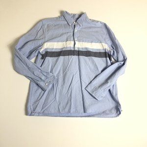 American Eagle Men’s LARGE Apres Active Long Sleeve Button‎ Shirt Blue I115